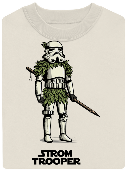 Strom trooper unisex mikina bez kapuce Off White