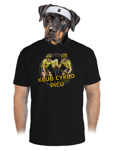 Klub cyklo píčů pánské sportovní tričko Black