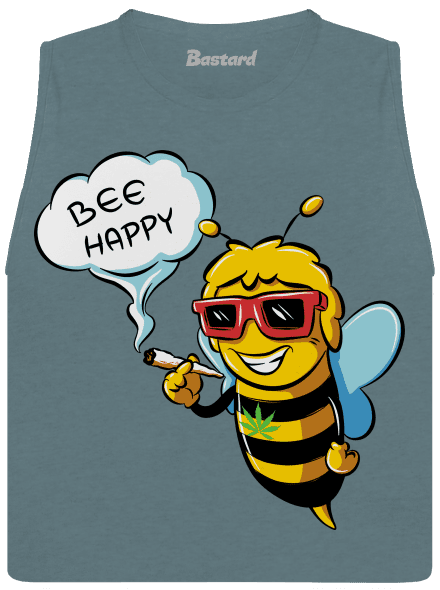 Bee happy dámské tílko volné Heather Deep Teal