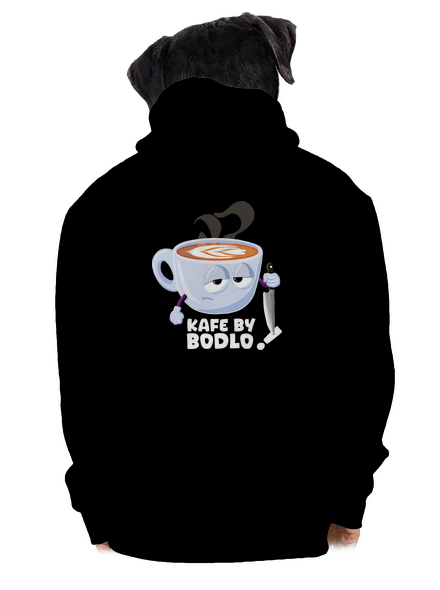 Kafe by bodlo pánská mikina na zip Black