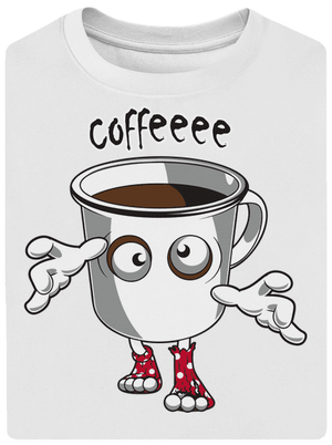 Zombie kafe unisex tričko oversized White