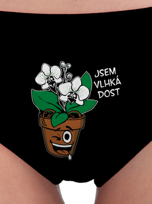 Orchidej a rozprašovač dámské kalhotky Black