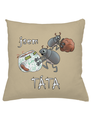 Jsem táta a máma polštář Beige