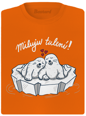 Miluju tulení dámské sportovní tričko Neon Orange