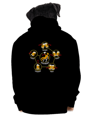 Pivní obvody pánská mikina na zip Black