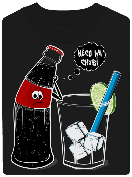 Rum a Cola unisex mikina bez kapuce Black