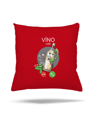 Bílé víno volá polštář Red