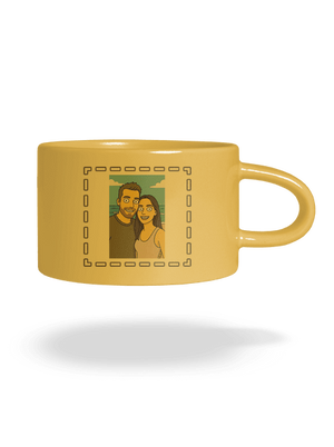 Simpsonovi z vlastní fotky hrnek makronka Yellow Macaron