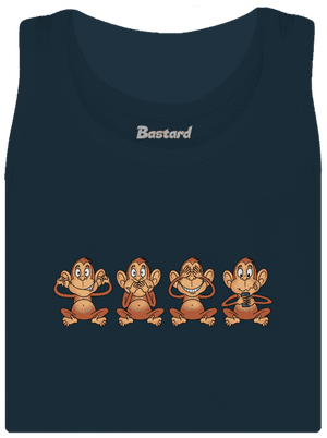 Opička s mobilem dámské tílko klasické Navy