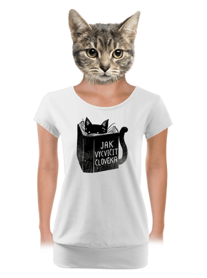 Povinná četba dámské tričko s lemem White