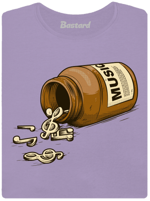 Music Pills dámské tričko s lemem Lavender