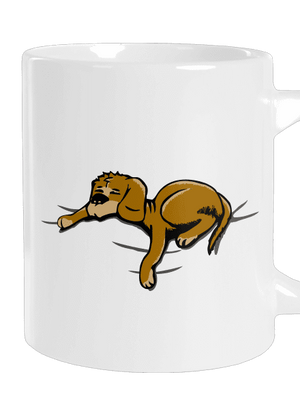 Spící pes velký hrnek White