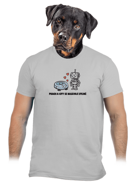 Láska mezi roboty pánské tričko Pacific Grey