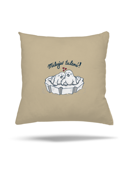Miluju tulení polštář Beige
