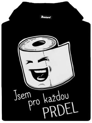 Prdel pánská mikina klokanka Black