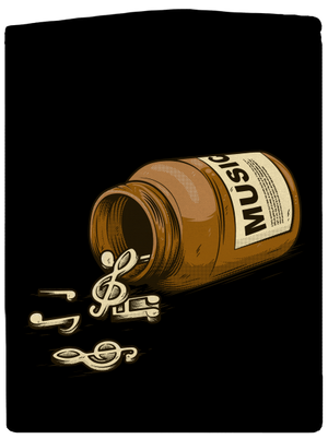 Music Pills dámská mikina na zip Black