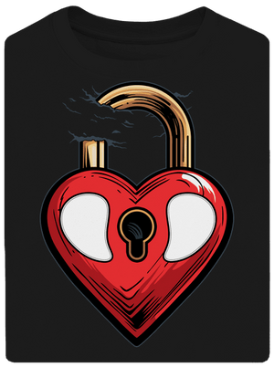 Zámek lásky unisex tričko oversized Black