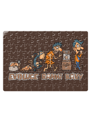 Evoluce ranní kávy puzzle White