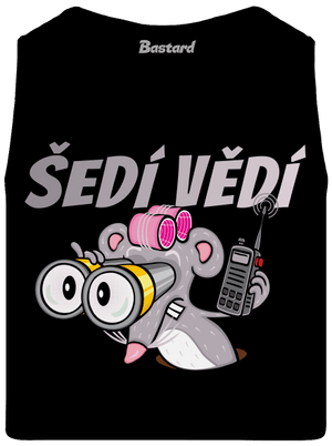 Šedí vědí - myš pánské tílko Black