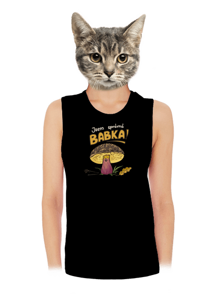 Babka a hříbeček dámské tílko volné Black