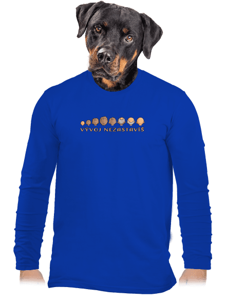 Vývoj nezastavíš pánské dlouhý rukáv Royal Blue