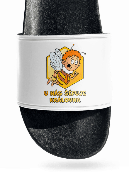 Včelí královna pantofle White