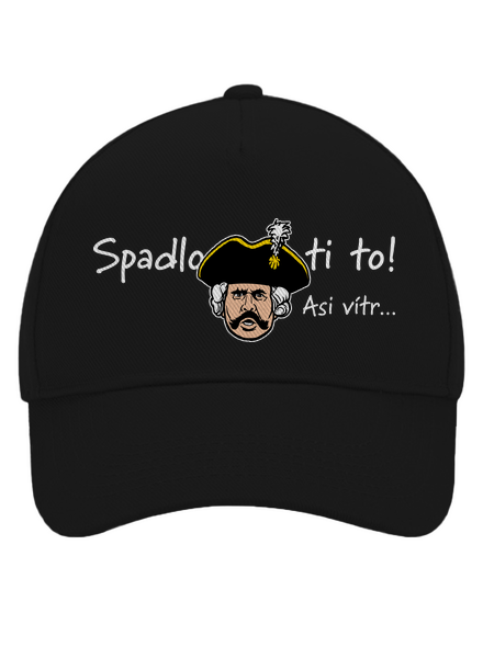 Spadlo ti to kšiltovka baseballka Black