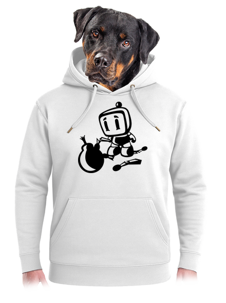 Bomberman unisex mikina premium Snowwhite