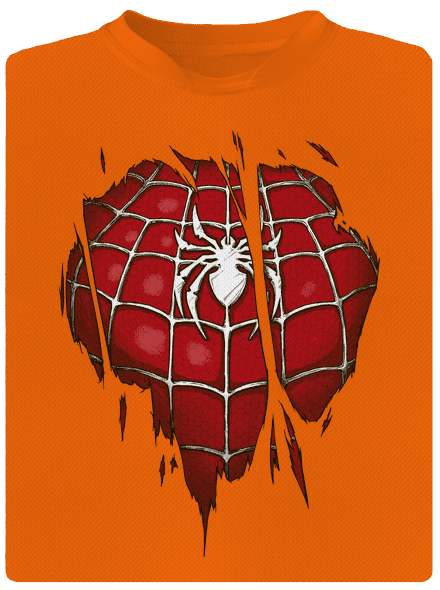 Spider Inside dětské sportovní tričko Neon Orange
