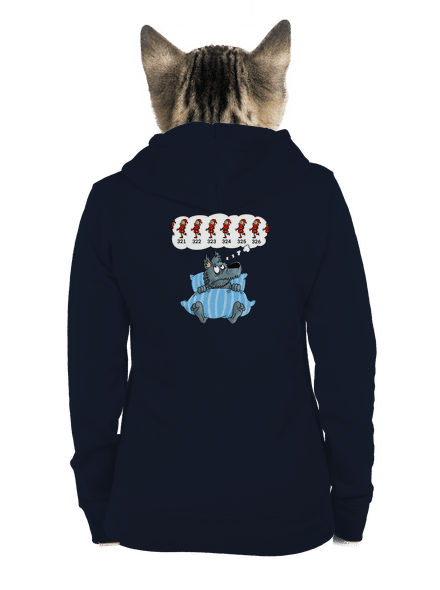 Vlčí nespavost dámská mikina na zip Navy Mal