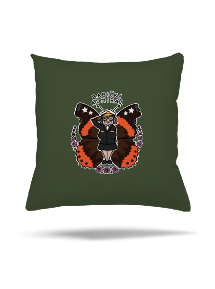 Babička admirál polštář Olive Green