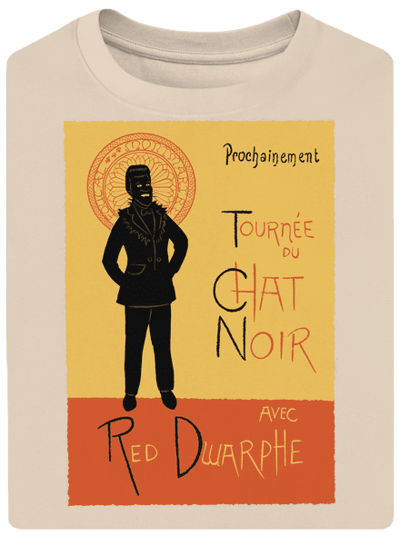 Le Chat Noir unisex tričko oversized Almond