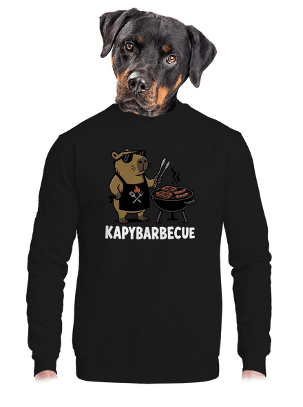 Kapybarbecue unisex mikina bez kapuce Black