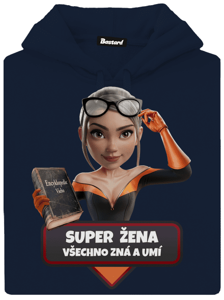 Super máma pánská mikina klokanka Navy