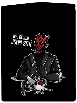 Jsem sith pánská mikina na zip Black