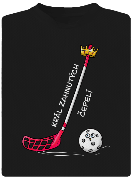 Král zahnutých čepelí - florbal pánské sportovní tričko Black