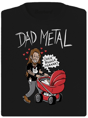 Dad metal dámské sportovní tričko Black