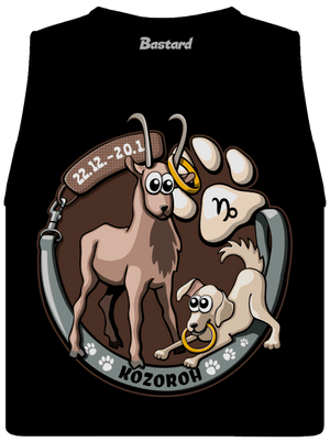 Psí horoskop: Kozoroh dámské tílko volné Black