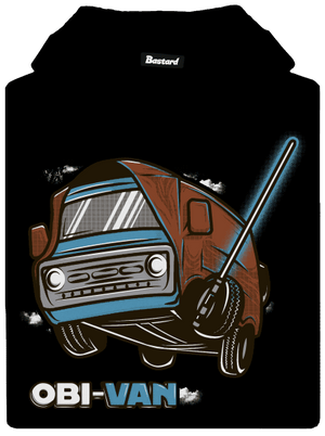 Obi-Van pánská mikina klokanka Black