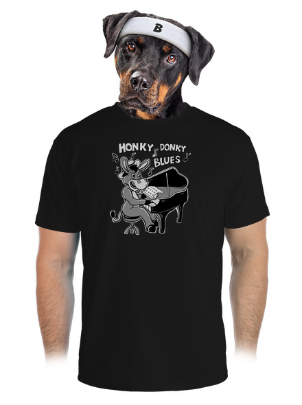 Honky donky blues pánské sportovní tričko Black