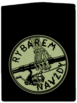 Rybářem navždy  pánská mikina na zip Black