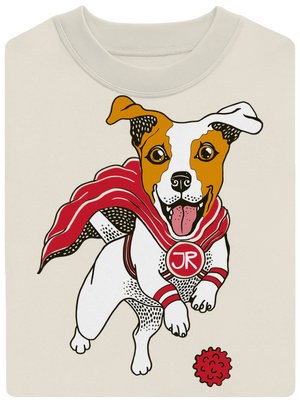 Jack Russell unisex mikina bez kapuce Off White