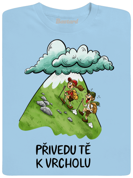 Přivedu tě k vrcholu pánské tričko Sky Blue