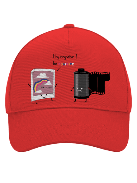 Buď pozitivní kšiltovka baseballka Classic Red