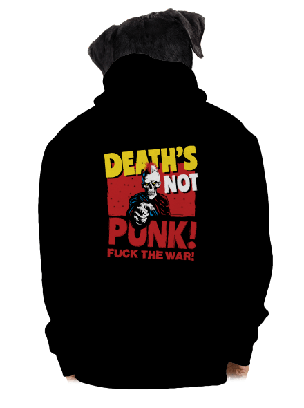 Death's not punk pánská mikina na zip Black