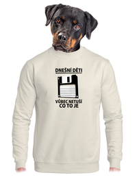 unisex mikina bez kapuce