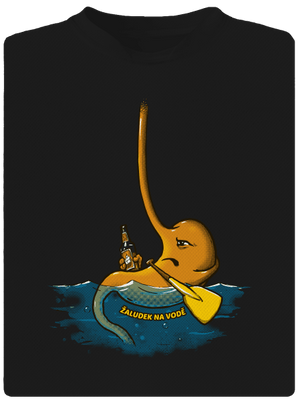 Žaludek na vodě pánské sportovní tričko Black