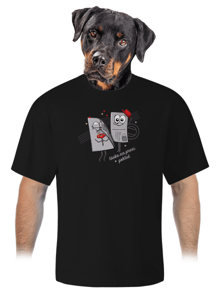 Láska na první pohled unisex tričko oversized Black