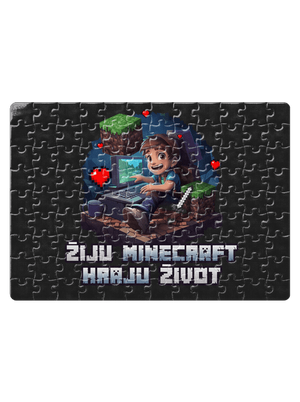 Žiju Minecraft puzzle White