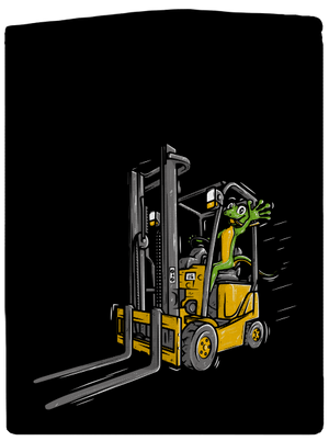 Ještěrka  pánská mikina na zip Black